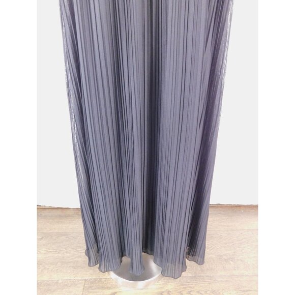 Sunhee Woman Black Pleated Midi Dress 22W - Square Neck Flutter Sleeve - Excelle - Picture 3 of 12